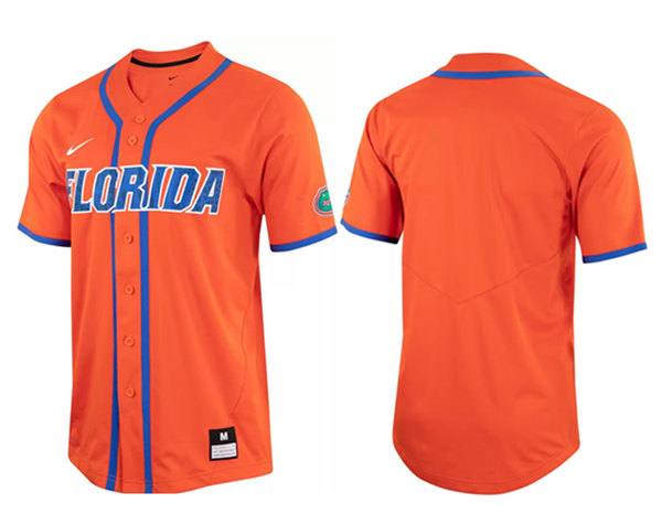 Men's Florida Gators Blank Orange Stitched Baseball Jersey
